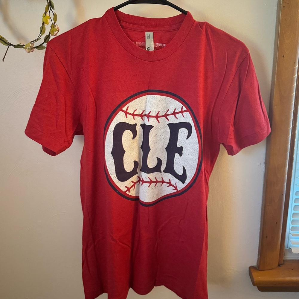 Red CLE Baseball Graphic T-Shirt